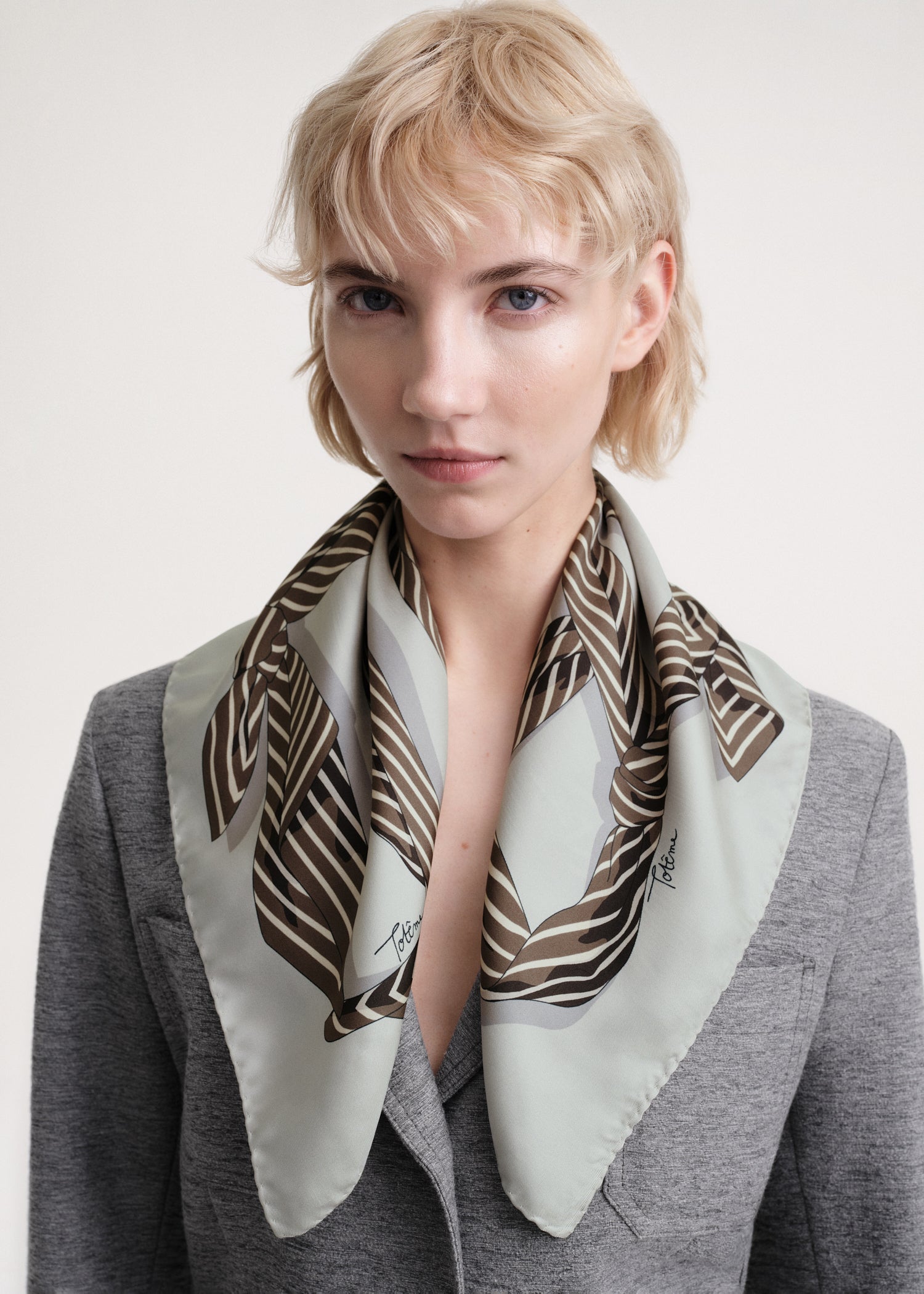 T Monogram Two-Tone Scarf: Women's Accessories, Scarves