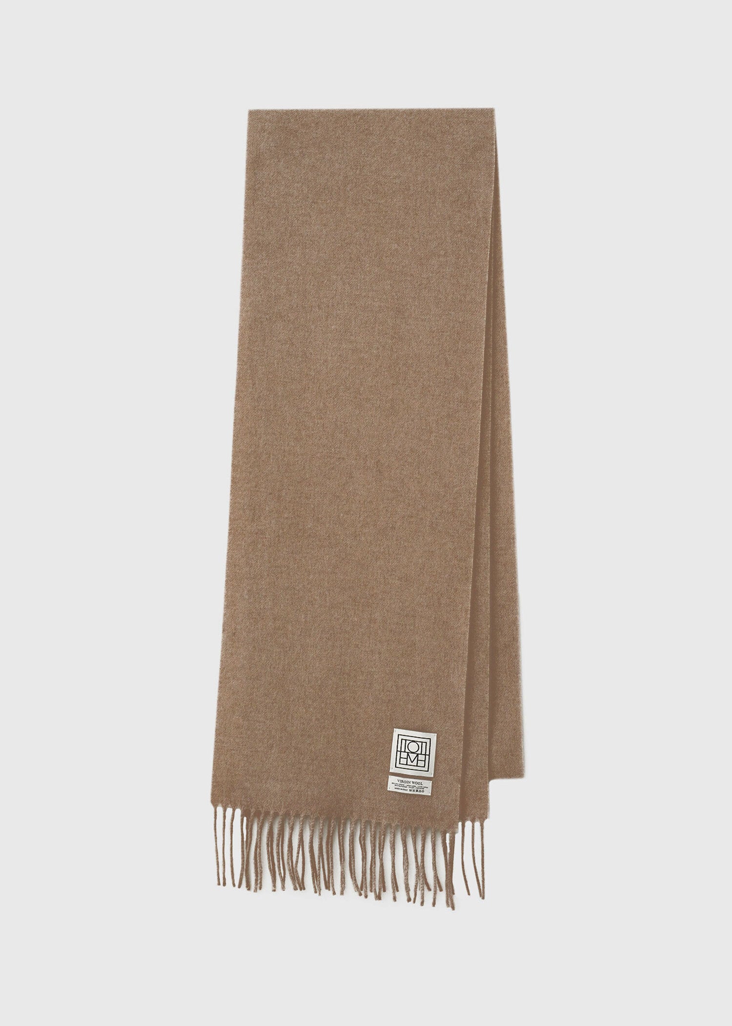 Classic wool scarf beige mélange