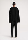 Knitted wool blazer black