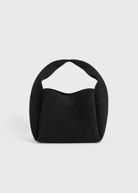 Bucket bag black suede