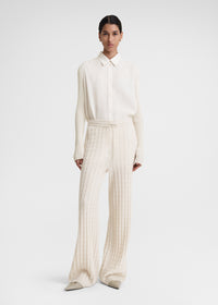 Cable knit trousers snow