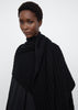 Cable knit cashmere scarf black