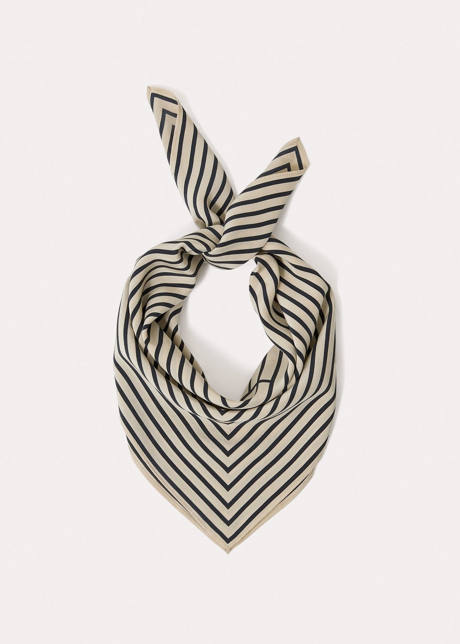 Totême Centered monogram silk scarf dark brown