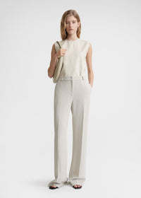 Relaxed straight trousers pebble