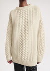Chunky cable knit cream