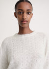 Mohair lace knit cream