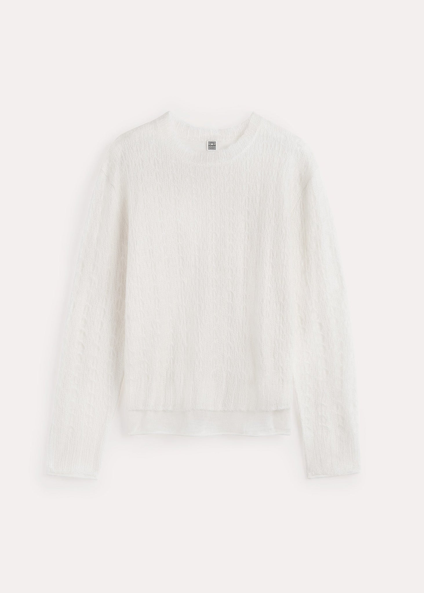 Mohair lace knit cream – Totême