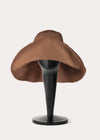 Raw trim hemp hat brown
