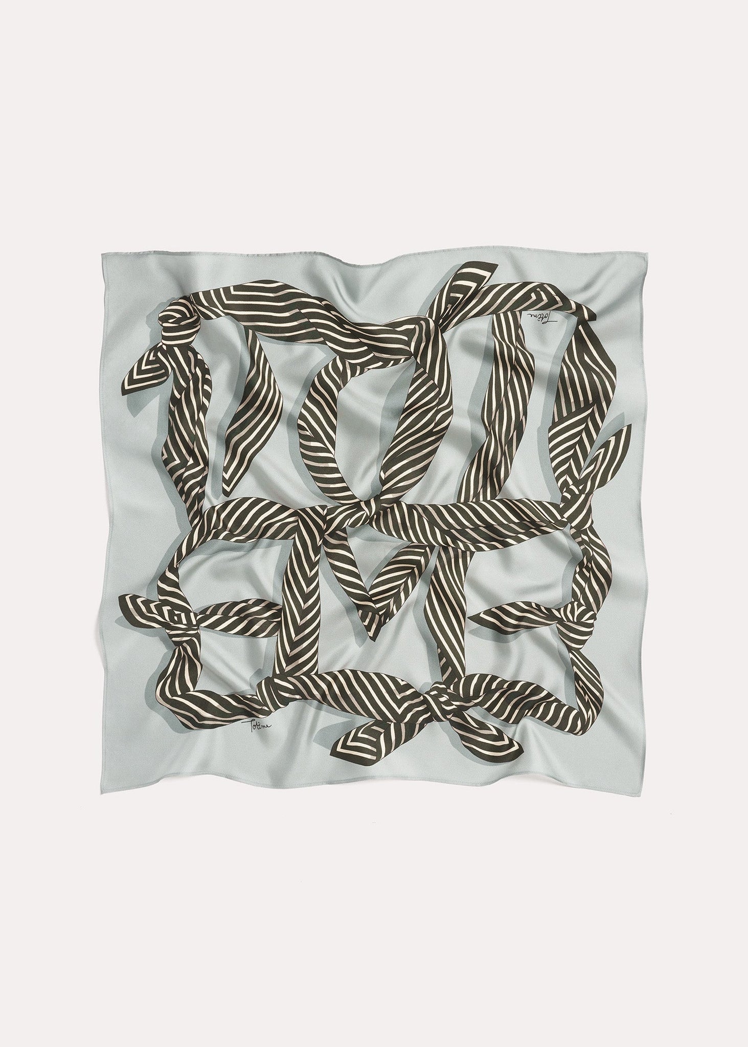 Stoles & Shawls Toteme - Knotted monogram silk scarf - 232875804112