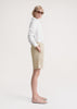 Press-Creased drawstring shorts overcast beige