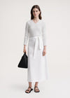 Tie-Waist cotton skirt white