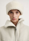 Shearling winter hat macadamia