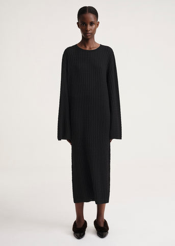 Cable knit dress black – TOTEME