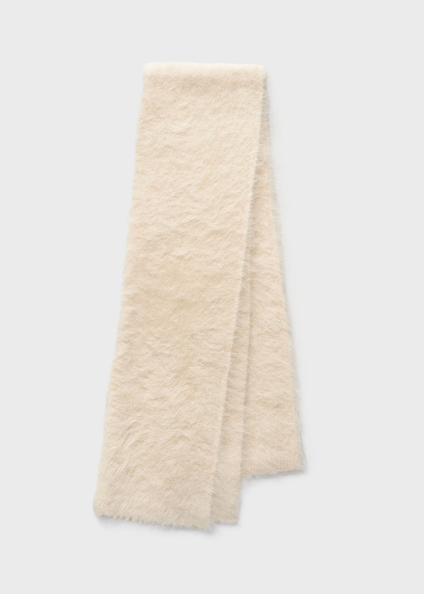 Alpaca knit scarf creme – TOTEME