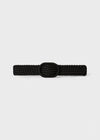 Wide braided fabric belt