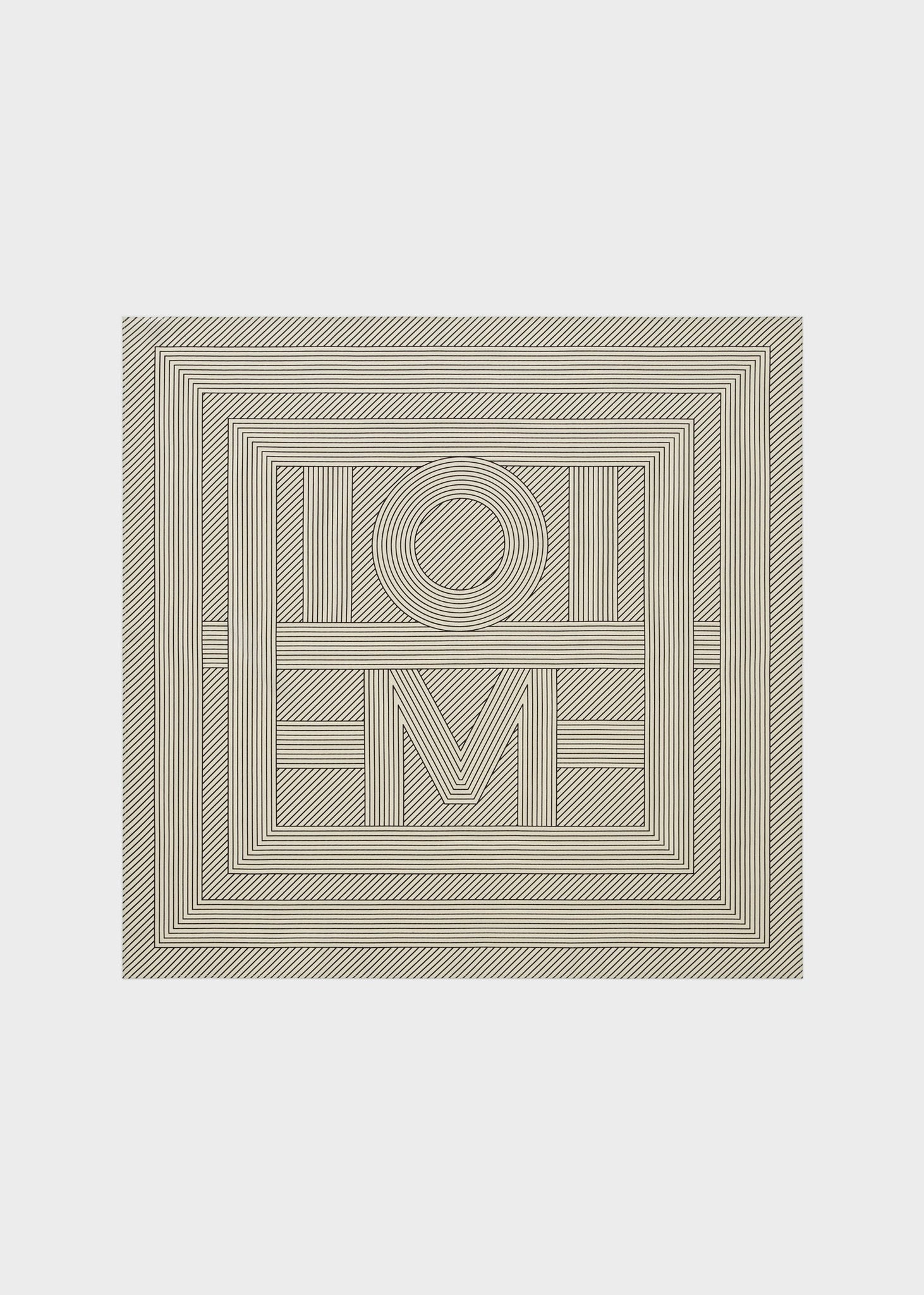 Totême Geometric Monogram Print Silk Scarf